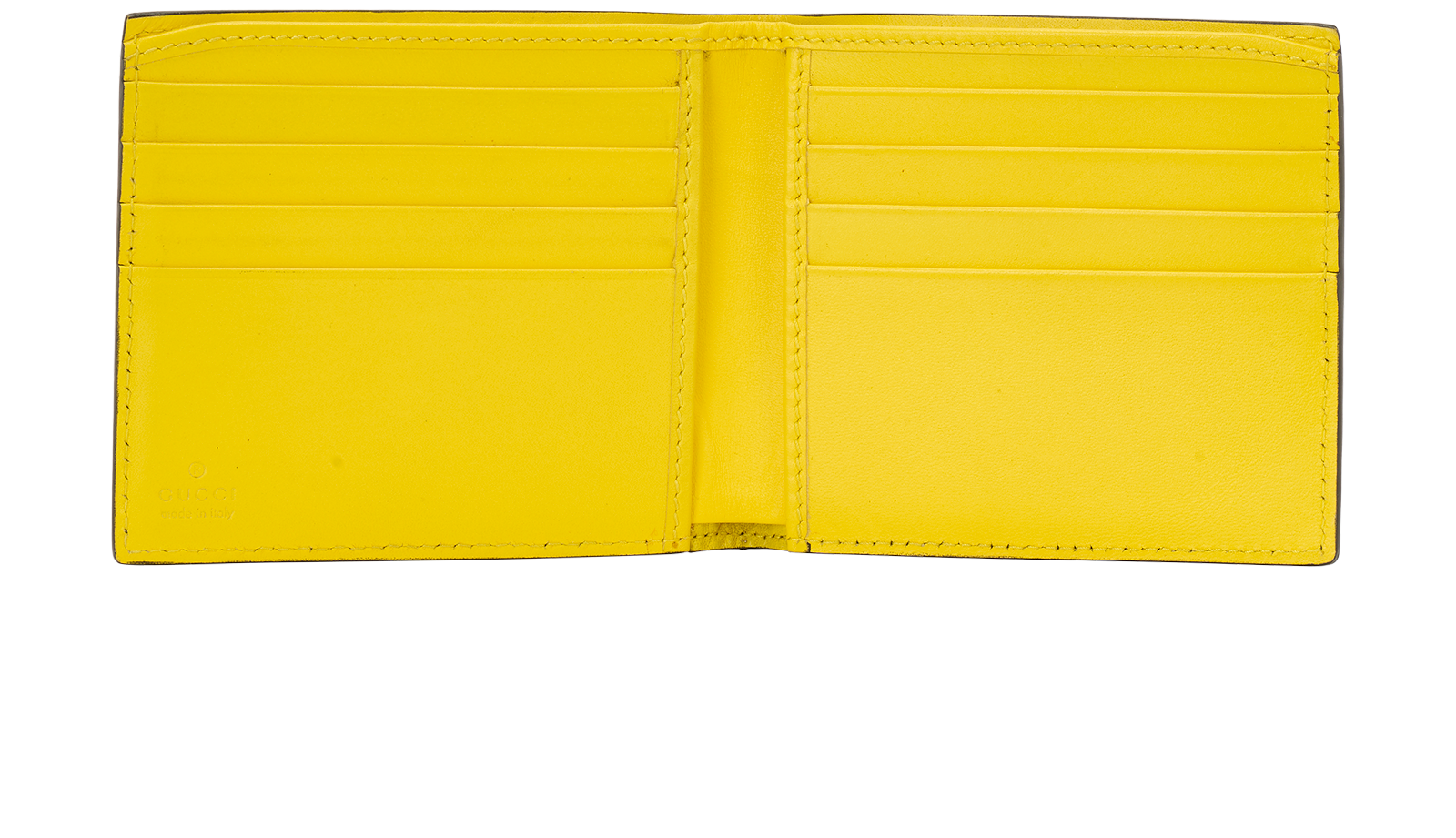 Gucci Fold Wallet, &pound;110, Accessories, Black/Yellow, Leather, Other view